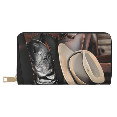 MOKESHN Cowboy Schwarz Hut Westernstiefel Leder Geldbörse Unisex Lange Geldbörse Business Reißverschluss Mehrere Kartenfächer Große Kapazität Mode Casual Wallet Weiß MOKESHN Cowboy Schwarz Hut Westernstiefel Leder Geldbörse Unisex Lange Geldbörse Business Reißverschluss Mehrere Kartenfächer Große Kapazität Mode Casual Wallet Weiß von MOKESHN