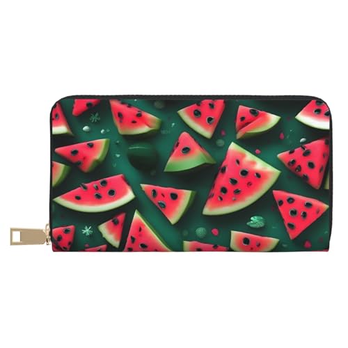 MOKESHN Dream Watermelon Leder Geldbörse Unisex Lange Geldbörse Business Reißverschluss Mehrere Kartenfächer Große Kapazität Mode Casual Wallet MOKESHN Dream Watermelon Leder Geldbörse Unisex Lange Geldbörse Business Reißverschluss Mehrere Kartenfächer Große Kapazität Mode Casual Wallet von MOKESHN