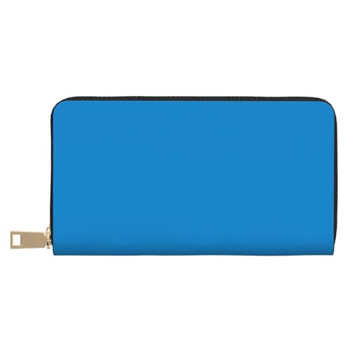 MOKESHN Einfarbige blaue Ledergeldbörse, Unisex, lange Geldbörse, Business-Reißverschluss, mehrere Kartenfächer, großes Fassungsvermögen, modisch, lässig, Geldbörse MOKESHN Einfarbige blaue Ledergeldbörse, Unisex, lange Geldbörse, Business-Reißverschluss, mehrere Kartenfächer, großes Fassungsvermögen, modisch, lässig, Geldbörse von MOKESHN