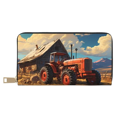 MOKESHN FARM RED TRAKTOR Leder Geldbörse Unisex Lange Geldbörse Business Reißverschluss Mehrere Kartenfächer Große Kapazität Mode Casual Wallet Weiß One Size MOKESHN FARM RED TRAKTOR Leder Geldbörse Unisex Lange Geldbörse Business Reißverschluss Mehrere Kartenfächer Große Kapazität Mode Casual Wallet Weiß One Size von MOKESHN
