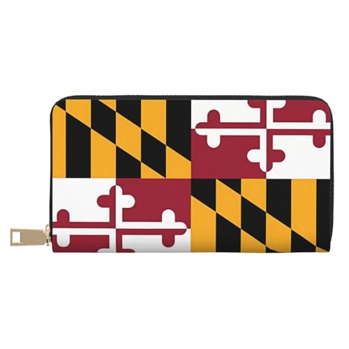 MOKESHN Flag Of Maryland Leder Geldbörse Unisex Lange Geldbörse Business Reißverschluss Mehrere Kartenfächer Große Kapazität Mode Casual Wallet Weiß Einheitsgröße MOKESHN Flag Of Maryland Leder Geldbörse Unisex Lange Geldbörse Business Reißverschluss Mehrere Kartenfächer Große Kapazität Mode Casual Wallet Weiß Einheitsgröße von MOKESHN