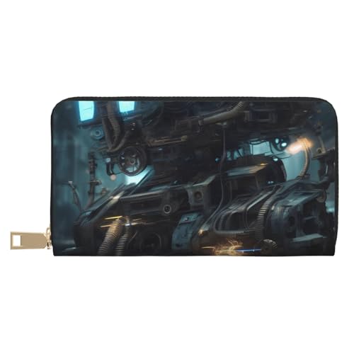 MOKESHN Future Robot Leder Geldbörse Unisex Lange Geldbörse Business Reißverschluss Mehrere Kartenfächer Große Kapazität Mode Casual Wallet Weiß Einheitsgröße MOKESHN Future Robot Leder Geldbörse Unisex Lange Geldbörse Business Reißverschluss Mehrere Kartenfächer Große Kapazität Mode Casual Wallet Weiß Einheitsgröße von MOKESHN