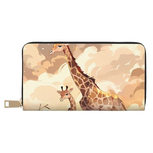 MOKESHN Giraffe Mutter und Kind Leder Geldbörse Unisex Lange Geldbörse Business Reißverschluss Mehrere Kartenfächer Große Kapazität Mode Casual Wallet Weiß Einheitsgröße MOKESHN Giraffe Mutter und Kind Leder Geldbörse Unisex Lange Geldbörse Business Reißverschluss Mehrere Kartenfächer Große Kapazität Mode Casual Wallet Weiß Einheitsgröße von MOKESHN