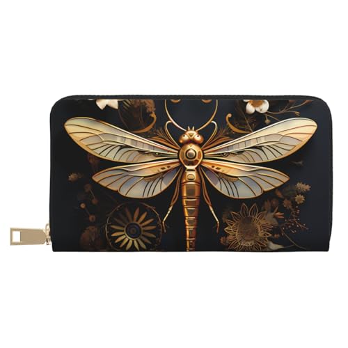 MOKESHN Gold Exquisite Libelle Leder Geldbörse Unisex Lange Geldbörse Business Reißverschluss Mehrere Kartenfächer Große Kapazität Mode Casual Wallet Weiß MOKESHN Gold Exquisite Libelle Leder Geldbörse Unisex Lange Geldbörse Business Reißverschluss Mehrere Kartenfächer Große Kapazität Mode Casual Wallet Weiß von MOKESHN