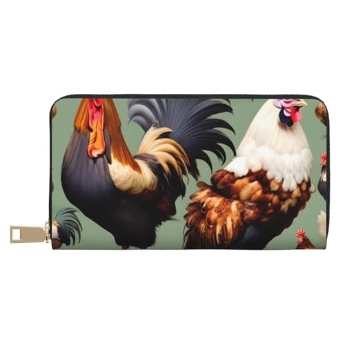 MOKESHN Hahn und Huhn Leder Geldbörse Unisex Lange Geldbörse Business Reißverschluss Mehrere Kartenfächer Große Kapazität Mode Casual Wallet Weiß Einheitsgröße MOKESHN Hahn und Huhn Leder Geldbörse Unisex Lange Geldbörse Business Reißverschluss Mehrere Kartenfächer Große Kapazität Mode Casual Wallet Weiß Einheitsgröße von MOKESHN