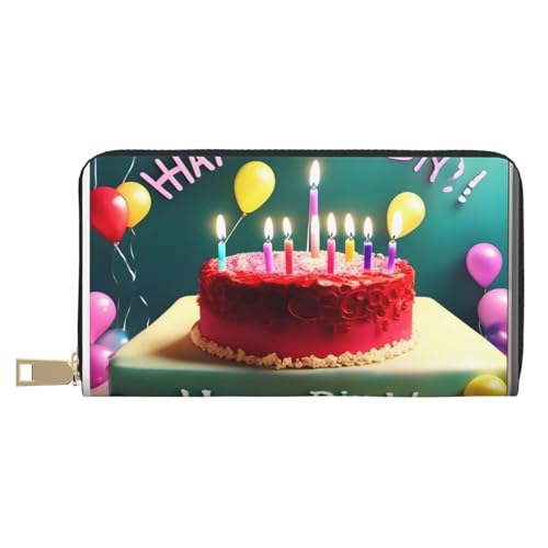 MOKESHN Happy Birthday Schöne Ledergeldbörse Unisex Lange Geldbörse Business Reißverschluss Mehrere Kartenfächer Große Kapazität Mode Lässige Brieftasche Weiß Einheitsgröße MOKESHN Happy Birthday Schöne Ledergeldbörse Unisex Lange Geldbörse Business Reißverschluss Mehrere Kartenfächer Große Kapazität Mode Lässige Brieftasche Weiß Einheitsgröße von MOKESHN