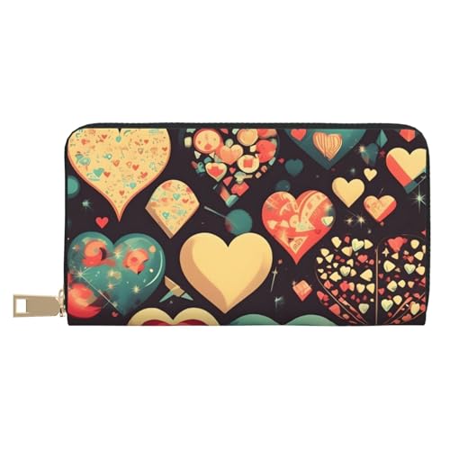 MOKESHN Heart Crush Flower Leder Geldbörse Unisex Lange Geldbörse Business Reißverschluss Mehrere Kartenfächer Große Kapazität Mode Casual Wallet Weiß MOKESHN Heart Crush Flower Leder Geldbörse Unisex Lange Geldbörse Business Reißverschluss Mehrere Kartenfächer Große Kapazität Mode Casual Wallet Weiß von MOKESHN