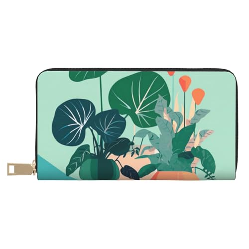 MOKESHN Indoor Cartoon Topfpflanzen Leder Geldbörse Unisex Lange Geldbörse Business Reißverschluss Mehrere Kartenfächer Große Kapazität Mode Casual Wallet Weiß Einheitsgröße MOKESHN Indoor Cartoon Topfpflanzen Leder Geldbörse Unisex Lange Geldbörse Business Reißverschluss Mehrere Kartenfächer Große Kapazität Mode Casual Wallet Weiß Einheitsgröße von MOKESHN
