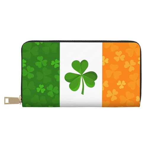 MOKESHN Irish Flag Leder Geldbörse Unisex Lange Geldbörse Business Reißverschluss Mehrere Kartenfächer Große Kapazität Mode Casual Wallet Weiß Einheitsgröße MOKESHN Irish Flag Leder Geldbörse Unisex Lange Geldbörse Business Reißverschluss Mehrere Kartenfächer Große Kapazität Mode Casual Wallet Weiß Einheitsgröße von MOKESHN