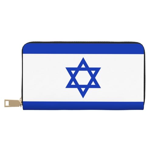 MOKESHN Israelische Flagge Leder Geldbörse Unisex Lange Geldbörse Business Reißverschluss Mehrere Kartenfächer Große Kapazität Mode Casual Wallet Weiß Einheitsgröße MOKESHN Israelische Flagge Leder Geldbörse Unisex Lange Geldbörse Business Reißverschluss Mehrere Kartenfächer Große Kapazität Mode Casual Wallet Weiß Einheitsgröße von MOKESHN