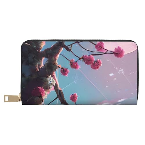 MOKESHN Kleine Rosa Blumen Leder Geldbörse Unisex Lange Geldbörse Business Reißverschluss Mehrere Kartenfächer Große Kapazität Mode Casual Brieftasche Weiß MOKESHN Kleine Rosa Blumen Leder Geldbörse Unisex Lange Geldbörse Business Reißverschluss Mehrere Kartenfächer Große Kapazität Mode Casual Brieftasche Weiß von MOKESHN