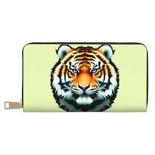MOKESHN Little Fat Tiger Head Leder Geldbörse Unisex Lange Geldbörse Business Reißverschluss Mehrere Kartenfächer Große Kapazität Mode Casual Wallet Weiß MOKESHN Little Fat Tiger Head Leder Geldbörse Unisex Lange Geldbörse Business Reißverschluss Mehrere Kartenfächer Große Kapazität Mode Casual Wallet Weiß von MOKESHN