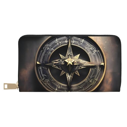 MOKESHN Magical Design Norse Runen Kompass Leder Geldbörse Unisex Lange Geldbörse Business Reißverschluss Mehrere Kartenfächer Große Kapazität Mode Casual Wallet Weiß Einheitsgröße MOKESHN Magical Design Norse Runen Kompass Leder Geldbörse Unisex Lange Geldbörse Business Reißverschluss Mehrere Kartenfächer Große Kapazität Mode Casual Wallet Weiß Einheitsgröße von MOKESHN