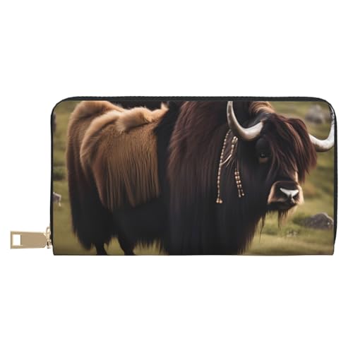 MOKESHN Mighty Highland Yak Leder Geldbörse Unisex Lange Geldbörse Business Reißverschluss Mehrere Kartenfächer Große Kapazität Mode Lässige Brieftasche MOKESHN Mighty Highland Yak Leder Geldbörse Unisex Lange Geldbörse Business Reißverschluss Mehrere Kartenfächer Große Kapazität Mode Lässige Brieftasche von MOKESHN