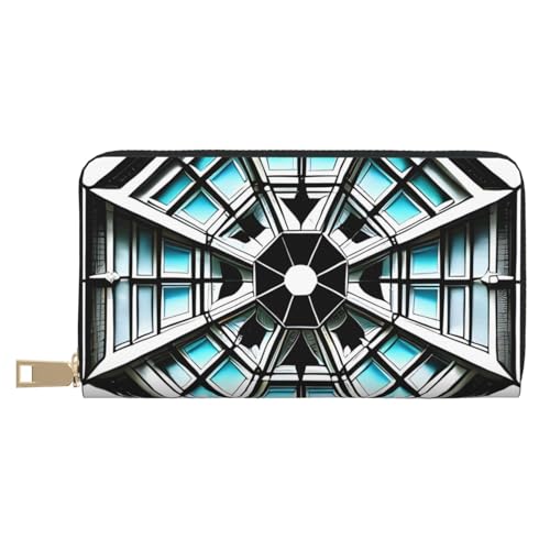 MOKESHN Octagon Building Leder Geldbörse Unisex Lange Geldbörse Business Reißverschluss Mehrere Kartenfächer Große Kapazität Mode Casual Wallet Weiß One Size MOKESHN Octagon Building Leder Geldbörse Unisex Lange Geldbörse Business Reißverschluss Mehrere Kartenfächer Große Kapazität Mode Casual Wallet Weiß One Size von MOKESHN