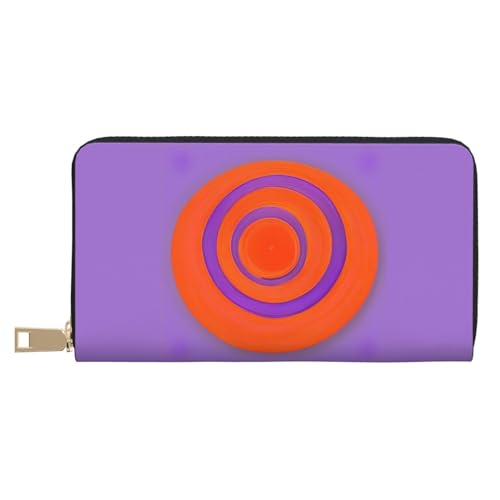 MOKESHN Orange Circle Center Leder Geldbörse Unisex Lange Geldbörse Business Reißverschluss Mehrere Kartenfächer Große Kapazität Mode Casual Wallet MOKESHN Orange Circle Center Leder Geldbörse Unisex Lange Geldbörse Business Reißverschluss Mehrere Kartenfächer Große Kapazität Mode Casual Wallet von MOKESHN