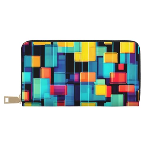 MOKESHN Quadratische Geometriediagramm Leder Geldbörse Unisex Lange Geldbörse Business Reißverschluss Mehrere Kartenfächer Große Kapazität Mode Casual Wallet Weiß Einheitsgröße MOKESHN Quadratische Geometriediagramm Leder Geldbörse Unisex Lange Geldbörse Business Reißverschluss Mehrere Kartenfächer Große Kapazität Mode Casual Wallet Weiß Einheitsgröße von MOKESHN