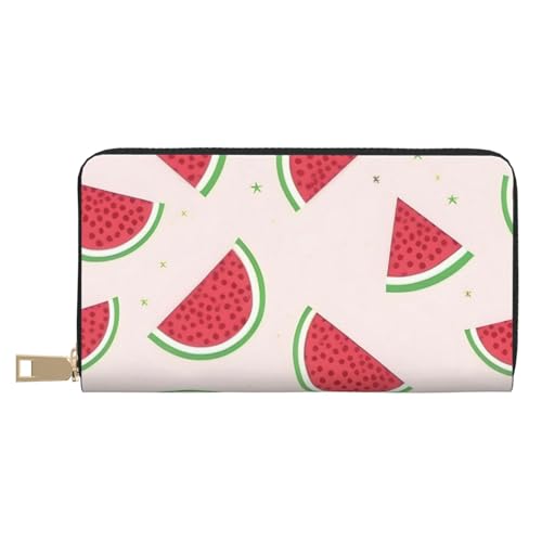 MOKESHN Rosa Wassermelone Leder Geldbörse Unisex Lange Geldbörse Business Reißverschluss Mehrere Kartenfächer Große Kapazität Mode Casual Wallet Weiß MOKESHN Rosa Wassermelone Leder Geldbörse Unisex Lange Geldbörse Business Reißverschluss Mehrere Kartenfächer Große Kapazität Mode Casual Wallet Weiß von MOKESHN