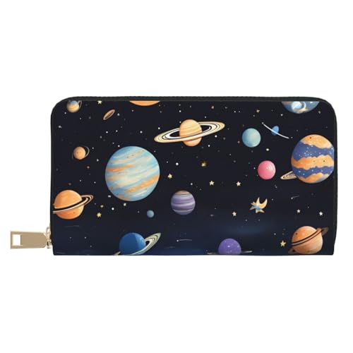 MOKESHN Saturn Jupiter Earth Leder Geldbörse Unisex Lange Geldbörse Business Reißverschluss Mehrere Kartenfächer Große Kapazität Mode Casual Wallet Weiß MOKESHN Saturn Jupiter Earth Leder Geldbörse Unisex Lange Geldbörse Business Reißverschluss Mehrere Kartenfächer Große Kapazität Mode Casual Wallet Weiß von MOKESHN