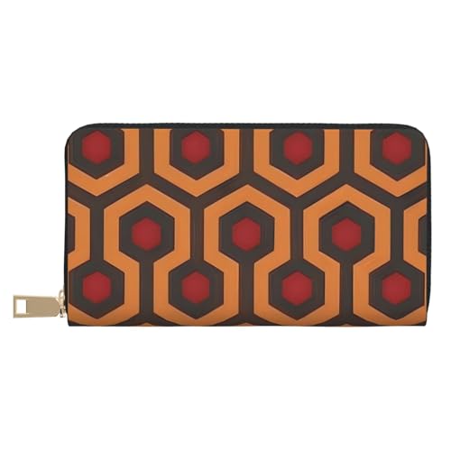 MOKESHN Shining Overlook Leder Geldbörse Unisex Lange Geldbörse Business Reißverschluss Mehrere Kartenfächer Große Kapazität Mode Casual Wallet von MOKESHN