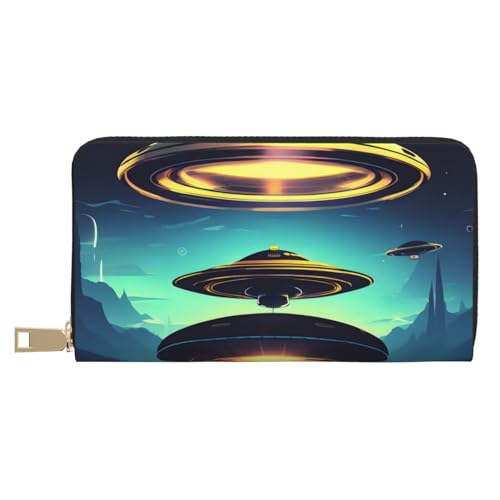 MOKESHN Spacecraft Descend Leder Geldbörse Unisex Lange Geldbörse Business Reißverschluss Mehrere Kartenfächer Große Kapazität Mode Casual Wallet Weiß One Size MOKESHN Spacecraft Descend Leder Geldbörse Unisex Lange Geldbörse Business Reißverschluss Mehrere Kartenfächer Große Kapazität Mode Casual Wallet Weiß One Size von MOKESHN