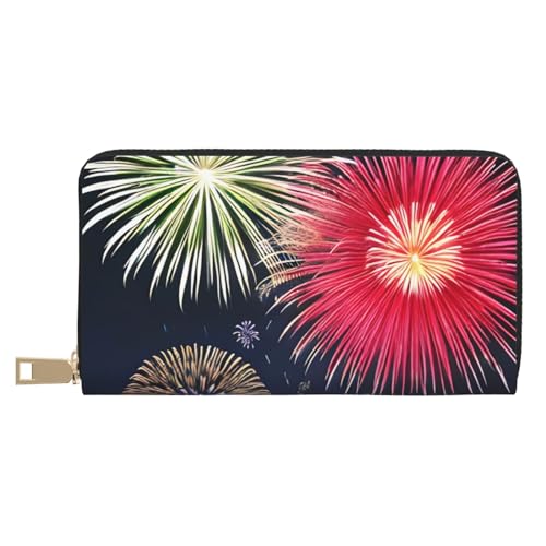 MOKESHN Splendid Fireworks Leder Geldbörse Unisex Lange Geldbörse Business Reißverschluss Mehrere Kartenfächer Große Kapazität Mode Casual Wallet MOKESHN Splendid Fireworks Leder Geldbörse Unisex Lange Geldbörse Business Reißverschluss Mehrere Kartenfächer Große Kapazität Mode Casual Wallet von MOKESHN