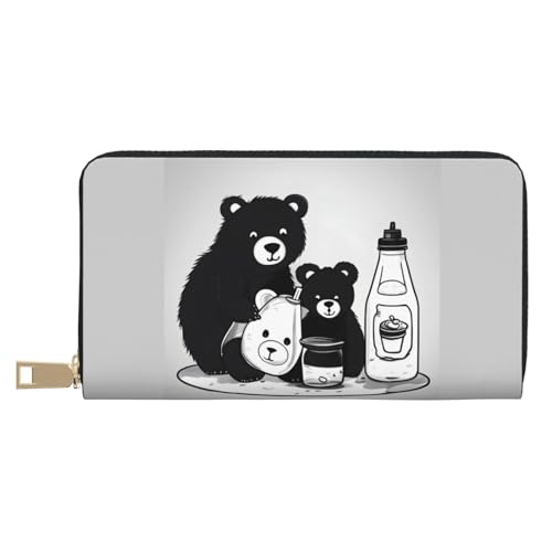 MOKESHN Süße Milchflasche Bär Leder Geldbörse Unisex Lange Geldbörse Business Reißverschluss Mehrere Kartenfächer Große Kapazität Mode Lässige Brieftasche MOKESHN Süße Milchflasche Bär Leder Geldbörse Unisex Lange Geldbörse Business Reißverschluss Mehrere Kartenfächer Große Kapazität Mode Lässige Brieftasche von MOKESHN