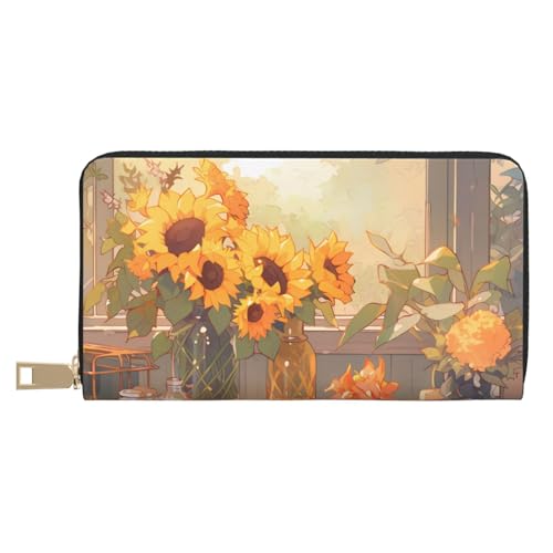 MOKESHN Sunflowers Under The Windowsill Leather Wallet Unisex Long Wallet Business Zipper Multiple Card Slots Large Capacity Fashion Casual Wallet MOKESHN Sunflowers Under The Windowsill Leather Wallet Unisex Long Wallet Business Zipper Multiple Card Slots Large Capacity Fashion Casual Wallet von MOKESHN