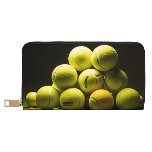 MOKESHN Tennis Diagramm Leder Geldbörse Unisex Lange Geldbörse Business Reißverschluss Mehrere Kartenfächer Große Kapazität Mode Casual Wallet Weiß von MOKESHN