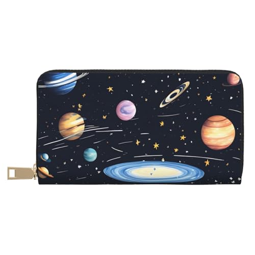 MOKESHN The Solar Family Ledergeldbörse Unisex Lange Geldbörse Business Reißverschluss Mehrere Kartenfächer Große Kapazität Mode Lässige Brieftasche Weiß Einheitsgröße MOKESHN The Solar Family Ledergeldbörse Unisex Lange Geldbörse Business Reißverschluss Mehrere Kartenfächer Große Kapazität Mode Lässige Brieftasche Weiß Einheitsgröße von MOKESHN