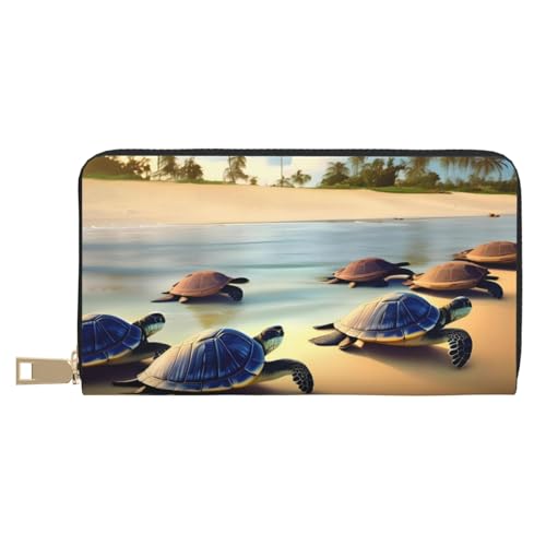MOKESHN Turtles On The Beach Ledergeldbörse Unisex Lange Geldbörse Business Reißverschluss Mehrere Kartenfächer Große Kapazität Mode Lässige Brieftasche MOKESHN Turtles On The Beach Ledergeldbörse Unisex Lange Geldbörse Business Reißverschluss Mehrere Kartenfächer Große Kapazität Mode Lässige Brieftasche von MOKESHN