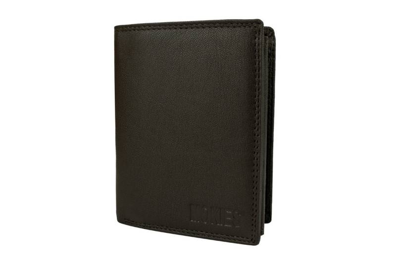MOKIES Geldbörse Herren Portemonnaie G306 (hochformat), 100% Echt-Leder von MOKIES