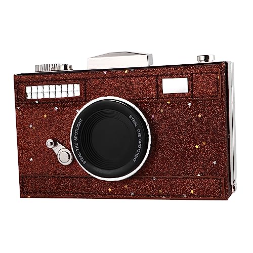 MOKKHNB 1 Stück Kameratasche im Kamera Design PU Umhängetasche mit Schulterriemen Kleine und Tragbare Fototasche für Täglichen Gebrauch Braun und von MOKKHNB