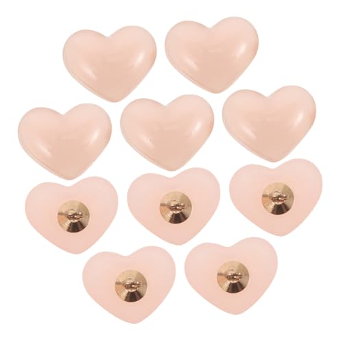 MOKKHNB 10 Stück Herzförmige Knöpfe Farbige Knöpfe für Jacken Strickjacken Mäntel zum Basteln und Nähen Robuste Langlebige Dekoknöpfe für Damenbekleidung von MOKKHNB