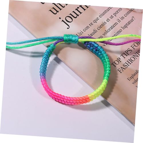 MOKKHNB 10 Stück Teiliges Farbenfrohes Verstellbares Geflecht Armband für Damen und Herren Modischer Handgewebter Armschmuck Geeignet als Freundschaftsarmband und Handgelenkband von MOKKHNB