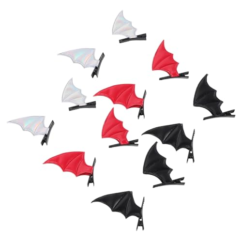 MOKKHNB 12 Stück Teiliges Fledermaus Haarspangen Kunstleder für Damen Teufelsflügel Haarschmuck für Cosplay Partys Besondere Anlässe Einzigartiges Zubehör für Outfit MOKKHNB 12 Stück Teiliges Fledermaus Haarspangen Kunstleder für Damen Teufelsflügel Haarschmuck für Cosplay Partys Besondere Anlässe Einzigartiges Zubehör für Outfit von MOKKHNB