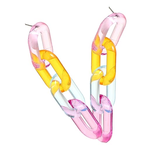 MOKKHNB 1Paar Acrylohrringe für Frauen Transparente Kettenohrringe im Trendigen Design für Partys Festliche Anlässe Auffällige Ohrhänger Modisches Statement MOKKHNB 1Paar Acrylohrringe für Frauen Transparente Kettenohrringe im Trendigen Design für Partys Festliche Anlässe Auffällige Ohrhänger Modisches Statement von MOKKHNB