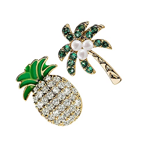 MOKKHNB 1Paar Asymmetrische Ohrringe Grün Dekorative Ohrringe mit Ananas Design Ohrstecker für Frauen Perfektes Accessoire MOKKHNB 1Paar Asymmetrische Ohrringe Grün Dekorative Ohrringe mit Ananas Design Ohrstecker für Frauen Perfektes Accessoire von MOKKHNB