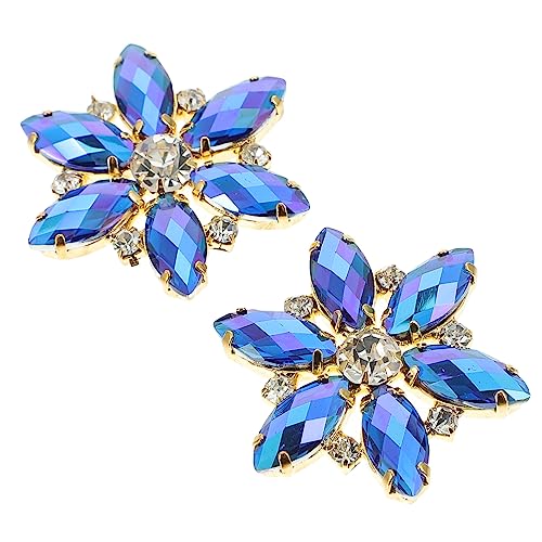 MOKKHNB 1 Paar Strass Schuhclips Blumen Schuhschnalle für Damen Abnehmbare Schuhbrosche Schmuck für Hochzeiten Partys und Besondere Anlässe von MOKKHNB