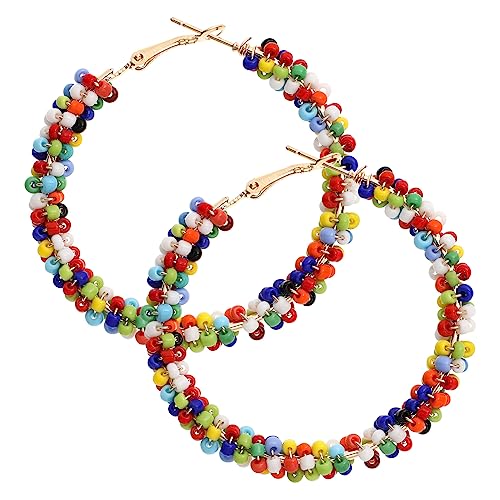 MOKKHNB 1Paar Bohemian Harz Ohrringe für Damen Bunte Perlen Ohrhänger als Festivalgeschenk für Partys Geburtstage und Besondere Anlässe MOKKHNB 1Paar Bohemian Harz Ohrringe für Damen Bunte Perlen Ohrhänger als Festivalgeschenk für Partys Geburtstage und Besondere Anlässe von MOKKHNB