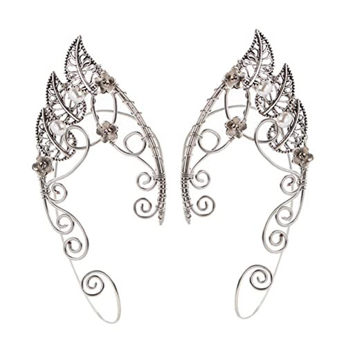 MOKKHNB 1 Paar Ohrmanschetten Kupfer Nicht Durchdringend Feenhafte Ohrclips für Damen Dekorative Ear Cuffs für Besondere Anlässe von MOKKHNB