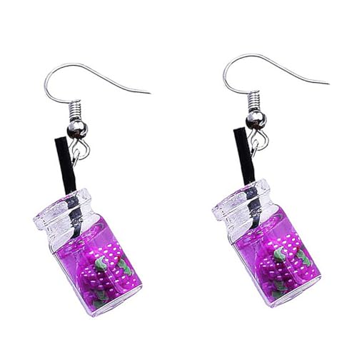 MOKKHNB Fruchtige Ohrringe Für Damen Lustige Trauben-ohrringe Kreative Dangle Ohrstecker Modische Earbobs Für Partys Alltagskleidung Und Geschenke Violett von MOKKHNB