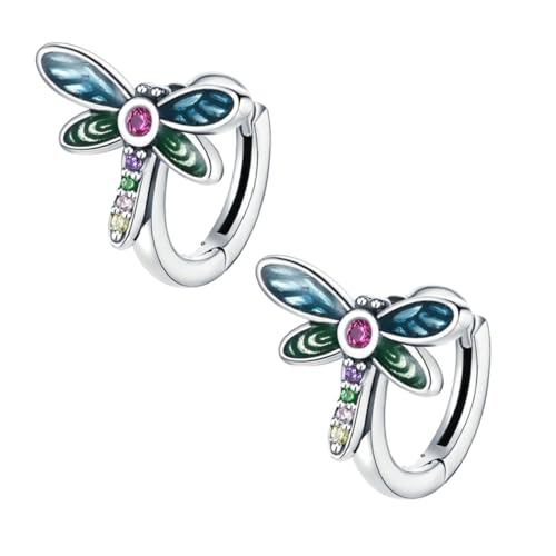 MOKKHNB 1Paar Ohrringe Libelle Bunten Zirkonia Modischer Ohrschmuck für Mädchen Perfektes für für Festivals und Tägliche Dekoration von MOKKHNB