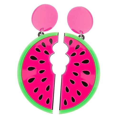 MOKKHNB 1Paar Wassermelonen Ohrringe Damen Lustige Baumelnde Ohrringe für Sommer Modeschmuck Accessoire für Partys Festivals Leicht Hautfreundlich von MOKKHNB