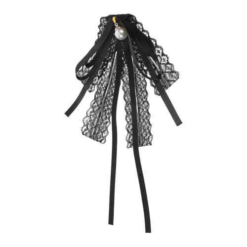 MOKKHNB Kleidungszubehör Tuch Aus Kunstspitze Band Mit Schleifenknoten Für Mädchen Hemden Röcke Mit Kragen Oder Stehkragen Schwarz von MOKKHNB