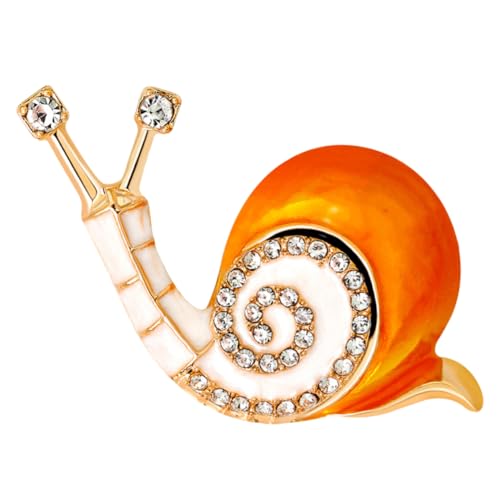 MOKKHNB Modebrosche Schneckendesign Legierungsbrosche Für Taschen Rucksäcke Kleidung Dekorbrosche Kleideranstecker Abzeichenbrosche Orange Kreativ Mehrzweck von MOKKHNB