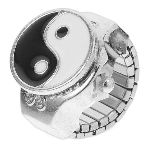 MOKKHNB 1Stück Metallfingeruhr mit Einzigartigem Design Ringuhr für Frauen und Männer Langlebig und Praktisch Festivalgeschenk und Schmuckstück von MOKKHNB