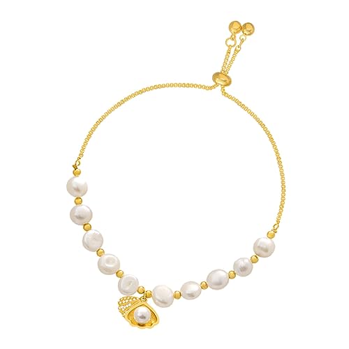 MOKKHNB 1Stück Perlenarmband für Damen Stilvolle Handkette mit Kreativem Muscheldesign Verstellbar für Jede Gelegenheit für Party MOKKHNB 1Stück Perlenarmband für Damen Stilvolle Handkette mit Kreativem Muscheldesign Verstellbar für Jede Gelegenheit für Party von MOKKHNB