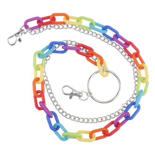 MOKKHNB 1Stück Regenbogen Taillenkette Farbige Hosenkette Hochwertigem Material für Damen Stilvolles Accessoire für Jeans und Röcke Einzigartiges Design Langlebig und von MOKKHNB