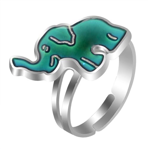 MOKKHNB 1Stück Verstellbarer Thermochromer Ring Niedlicher Designring für Stimmungsring für Mädchen Vielseitiger Schmuck für von MOKKHNB